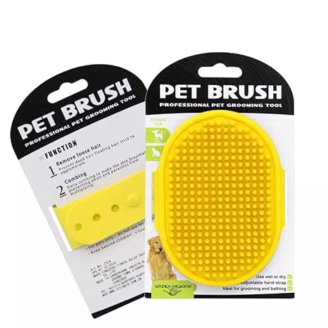 Dog Grooming Supplies, Dog Hair Brush, Cat Hair Brush, Pet Brush, Dog Bath Brush (Black)
