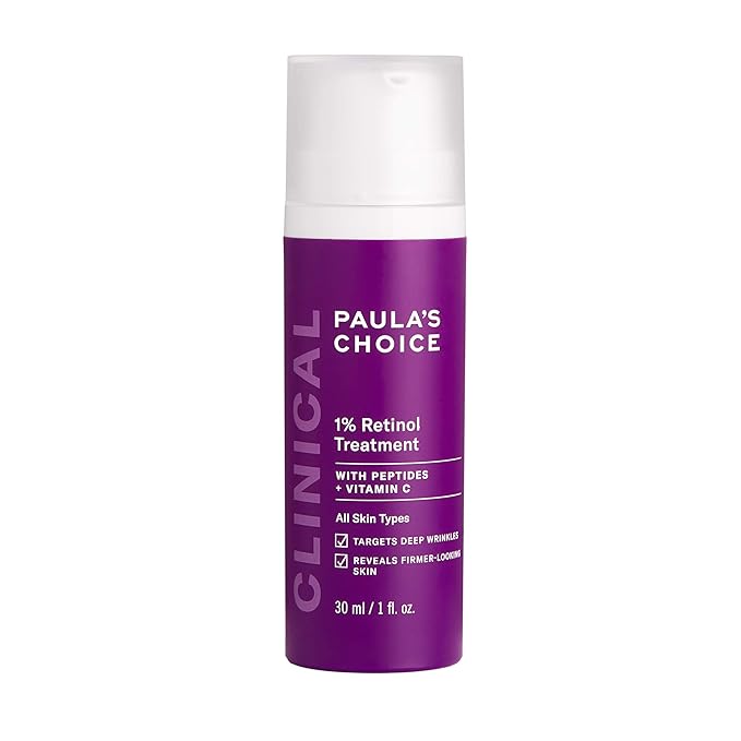 (B00L5O2ZXK) - Paula's Choice CLINICAL 1% Retinol Treatment Cream with Peptides, Vitamin C & Licorice Extract, Anti-Aging & Wrinkles, 1 Ounce