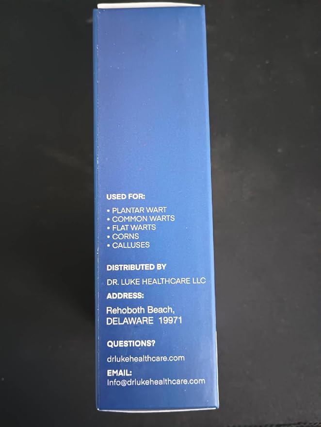 (B0BF74F7K5) - Dr. Luke Wart & Corn Remover for Toes Feet: Fast Acting Plantar Wart Common Wart Flat Wart Corn Removal