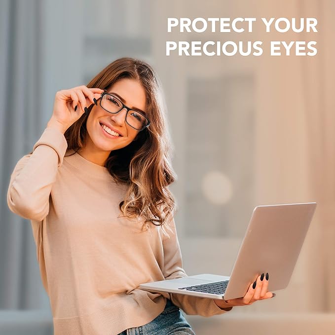 (B086C66SZ2) - Stylish Blue Light Blocking Glasses for Women or Men - Ease Computer and Digital Eye Strain