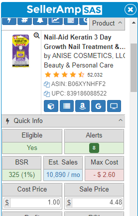 (B06XYNHFF2) - Nail-Aid Keratin 3 Day Growth Nail Treatment & Strengthener, Clear, 0.55 Fl Oz