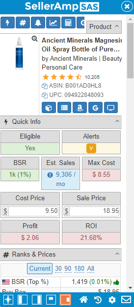 (B001AD0HL8) - Ancient Minerals Magnesium Oil Spray Bottle of Pure Genuine Zechstein Magnesium Chloride