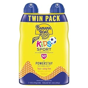 (B077D7L95C) - Banana Boat Kids Sport Sunscreen Spray SPF 50, Twin Pack | Kids Sunscreen Spray