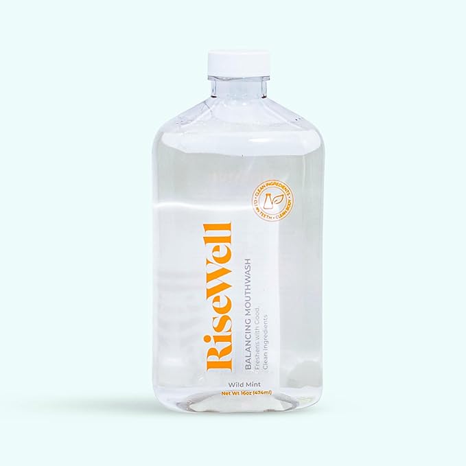 (B0BK7X5PXR) - RiseWell Balancing Mouthwash - Alcohol Free, Alkaline pH Balancing Mouthwash with Xylitol - Dentist