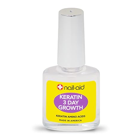 (B06XYNHFF2) - Nail-Aid Keratin 3 Day Growth Nail Treatment & Strengthener, Clear