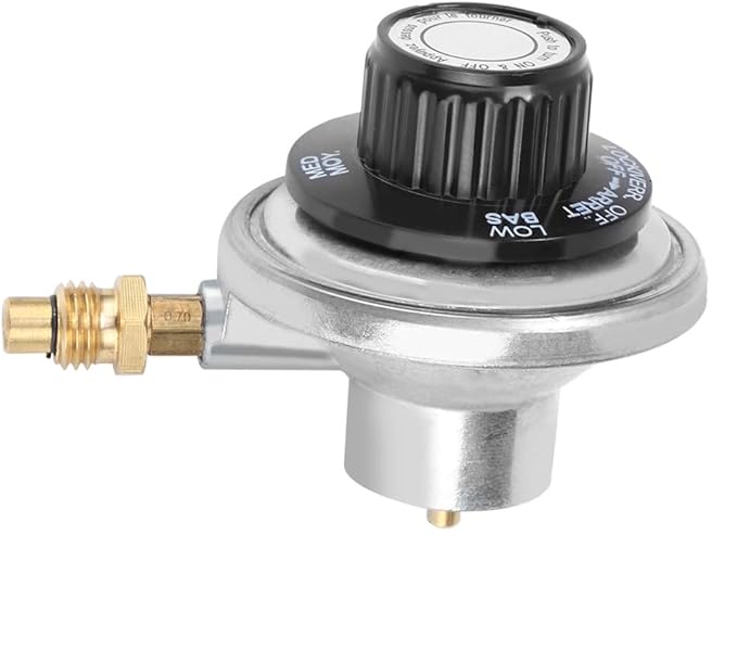 (B0B2X58D8H) - Adjustable Regulator, 1" 20UNF Gas Regulator Valve Low Pressure Grill Adjustable Regulator Zinc Alloy Adjustable Regulator