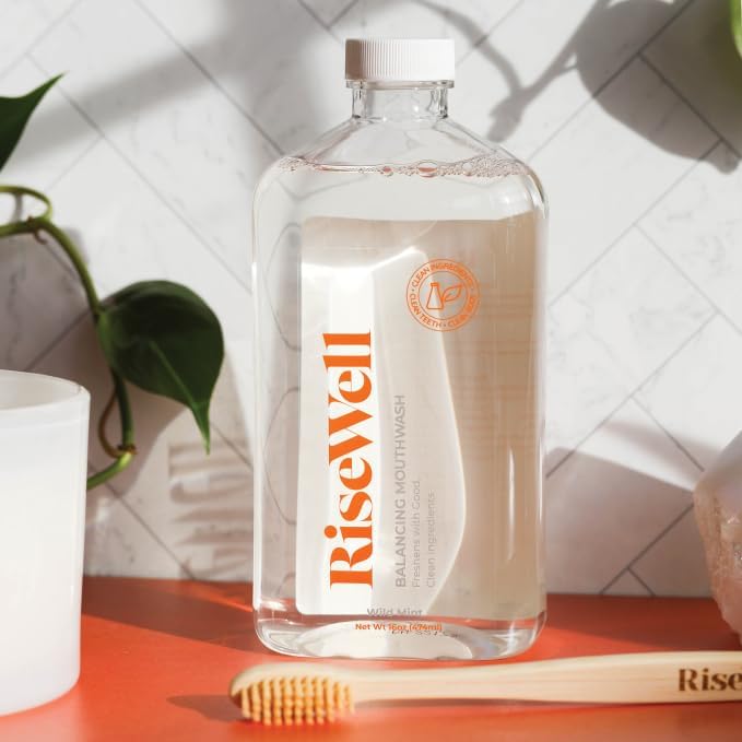 (B0BK7X5PXR) - RiseWell Balancing Mouthwash - Alcohol Free, Alkaline pH Balancing Mouthwash with Xylitol - Dentist