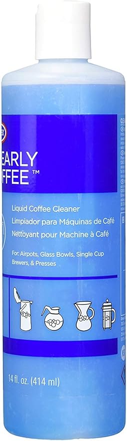 Urnex Clearly Coffee Pot Cleaner - 3 Pack - Made in the USA - French Press Liquid Cleaner for Glass Bowls Airpots