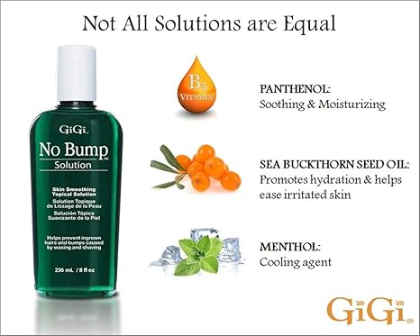 (B07CVNLD93) - GiGi No Bump Skin Smoothing Topical Solution for Ingrown Hair, Bumps, and Razor Burns, 4 fl oz x 2 pack