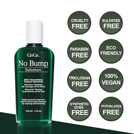 (B07CVNLD93) - GiGi No Bump Skin Smoothing Topical Solution for Ingrown Hair, Bumps, and Razor Burns, 4 fl oz x 2 pack