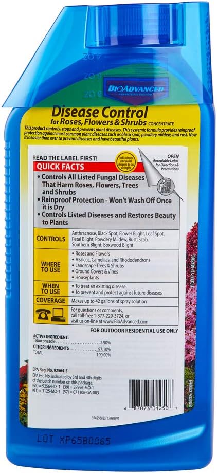 (B000NCUW6M) - BioAdvanced Disease Control for Roses, Flowers and Shrubs, Concentrate, 32 oz