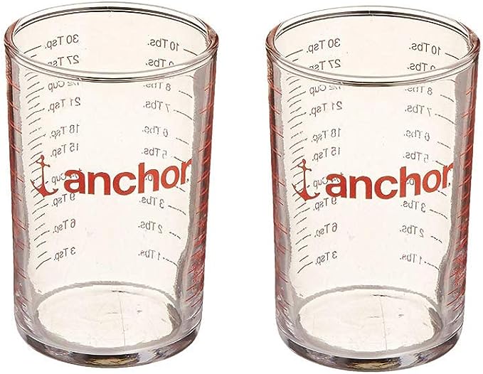 (B01MY6ZOHT) - Anchor Hocking Graduated Measuring Glass, Set of 2, Clear