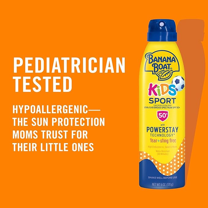 (B077D7L95C) - Banana Boat Kids Sport Sunscreen Spray SPF 50, Twin Pack | Kids Sunscreen Spray