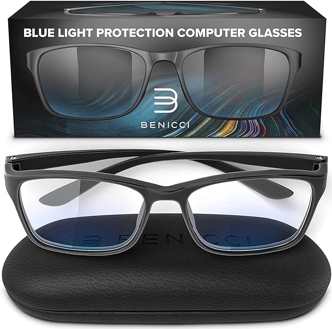 (B086C66SZ2) - Stylish Blue Light Blocking Glasses for Women or Men - Ease Computer and Digital Eye Strain