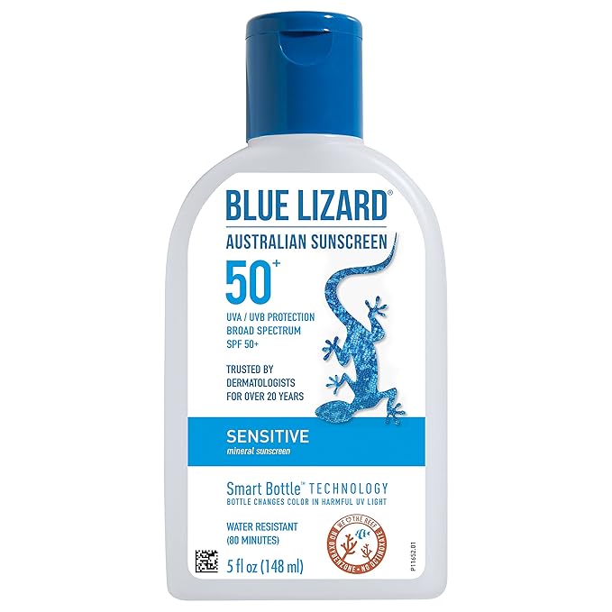 (B083VY5GVN) - BLUE LIZARD Sensitive Mineral Sunscreen with Zinc Oxide, SPF 50+, Water Resistant