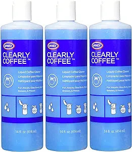 Urnex Clearly Coffee Pot Cleaner - 3 Pack - Made in the USA - French Press Liquid Cleaner for Glass Bowls Airpots