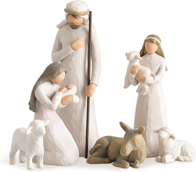 (B00164M9XA) - Willow Tree 6-Piece Nativity Set, Behold The Awe and Wonder of The Christmas Story, Build a Family Holiday