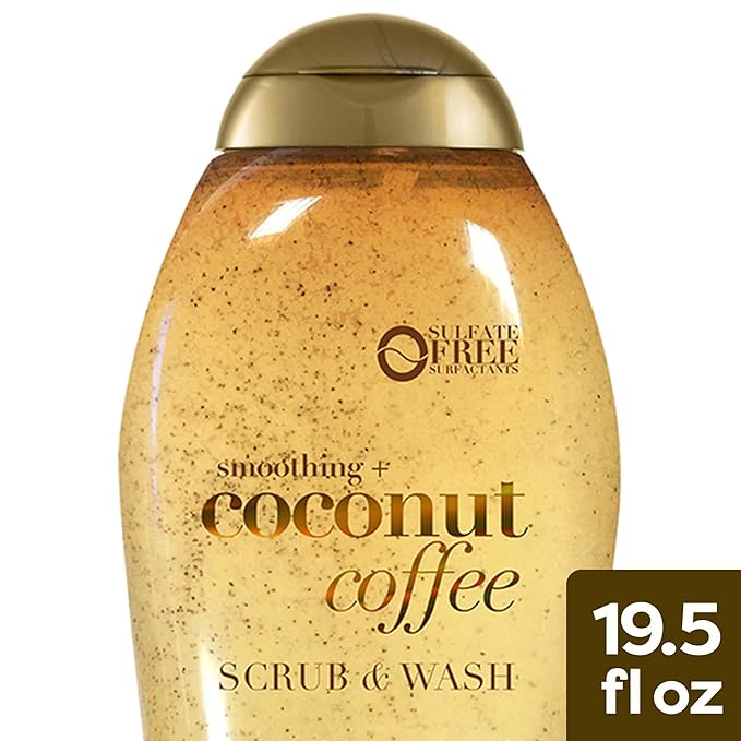 (B07CTSS14R) - OGX Smoothing + Coconut Coffee Exfoliating Body Scrub with Arabica Coffee & Coconut Oil