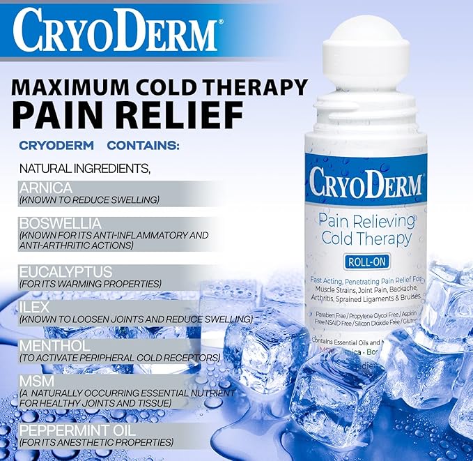 (B00GYRC4U2) - CryoDerm Cold Therapy 3 oz Roll On