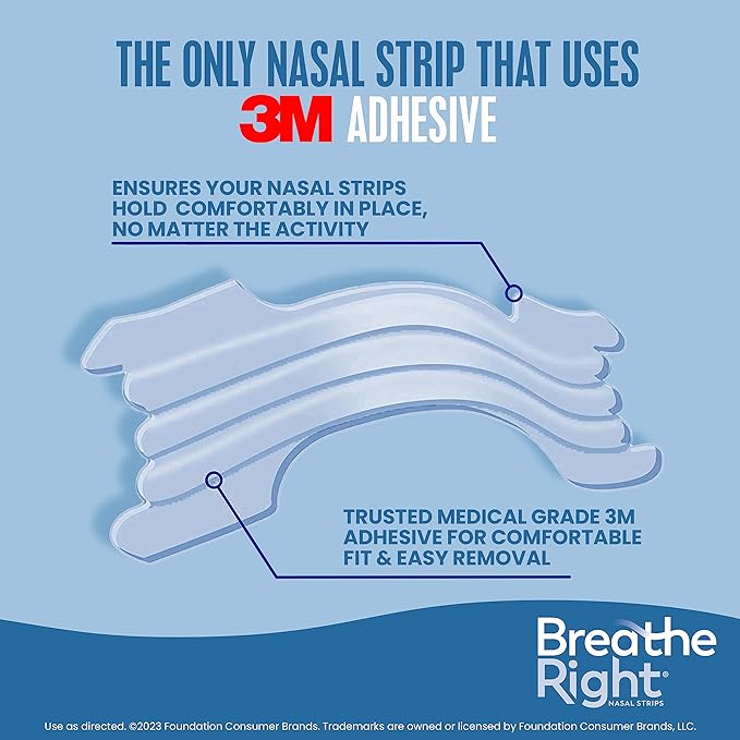 (B07FHM225F) - Breathe Right Extra Clear DrugFree Nasal Strips for Nasal Congestion Relief, 44 Count , 1 Count