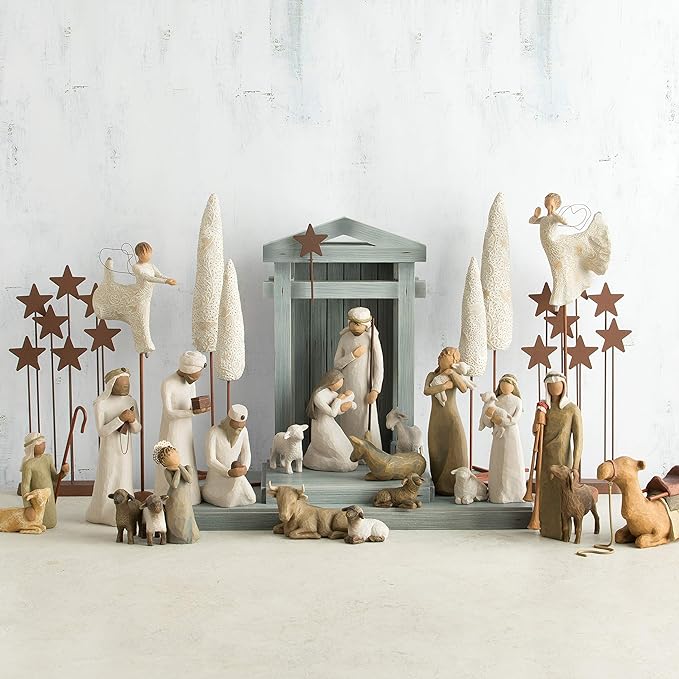 (B00164M9XA) - Willow Tree 6-Piece Nativity Set, Behold The Awe and Wonder of The Christmas Story, Build a Family Holiday