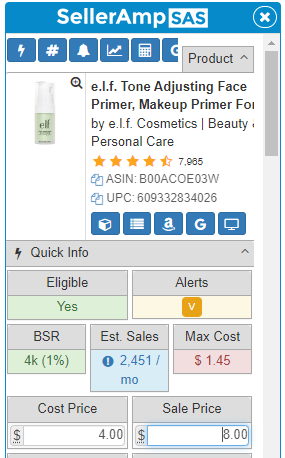 (B00ACOE03W) - e.l.f. Tone Adjusting Face Primer, Makeup Primer For Neutralizing Uneven Skin Tones & Redness