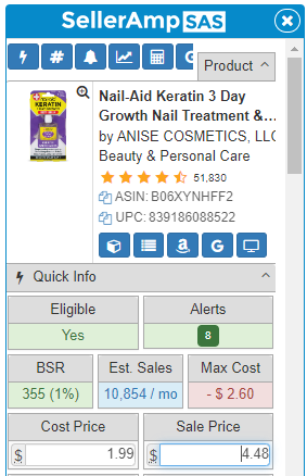 (B06XYNHFF2) - Nail-Aid Keratin 3 Day Growth Nail Treatment & Strengthener, Clear